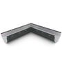 Smoothline Gutter Internal Mitre Slotted Gun Metal Grey