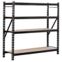 Heavy Duty 4 Shelf Black Unit