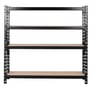 Heavy Duty 4 Shelf Black Unit