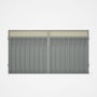 Good Neighbour® Superdek® Screen Top Double Gate Premium .35 BMT 1.8m High Sheet: Gull Grey, Frame: 