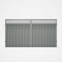 Good Neighbour® Superdek® Screen Top Double Gate Premium .35 BMT 1.8m High Sheet: Gull Grey, Frame: 