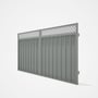 Good Neighbour® Superdek® Screen Top Double Gate Premium .35 BMT 1.8m High Sheet: Gull Grey, Frame: 