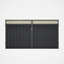 Good Neighbour® Superdek® Screen Top Double Gate Premium .35 BMT 1.8m High Sheet: Granite, Frame: Gr