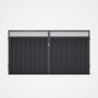 Good Neighbour® Superdek® Screen Top Double Gate Premium .35 BMT 1.8m High Sheet: Granite, Frame: Gr