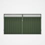 Good Neighbour® Superdek® Screen Top Double Gate Premium .35 BMT 1.8m High Sheet: Mist Green, Frame: