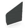 VF Gutter Stop End Left Hand Gun Metal Grey