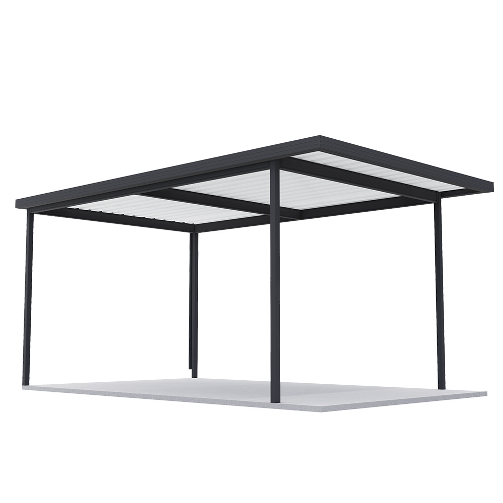 Sanctuary® Patio Kit N3 T3F 3.35 x 5.5m Gun Metal Grey / Off White