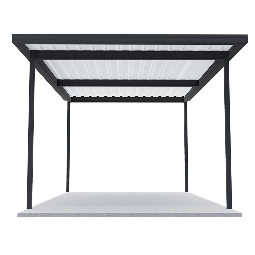 Sanctuary® Patio Kit N3 T3F 3.35 x 5.5m Gun Metal Grey / Off White