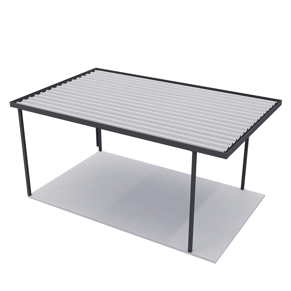 Sanctuary® Patio Kit N3 T3F 3.35 x 5.5m Gun Metal Grey / Off White
