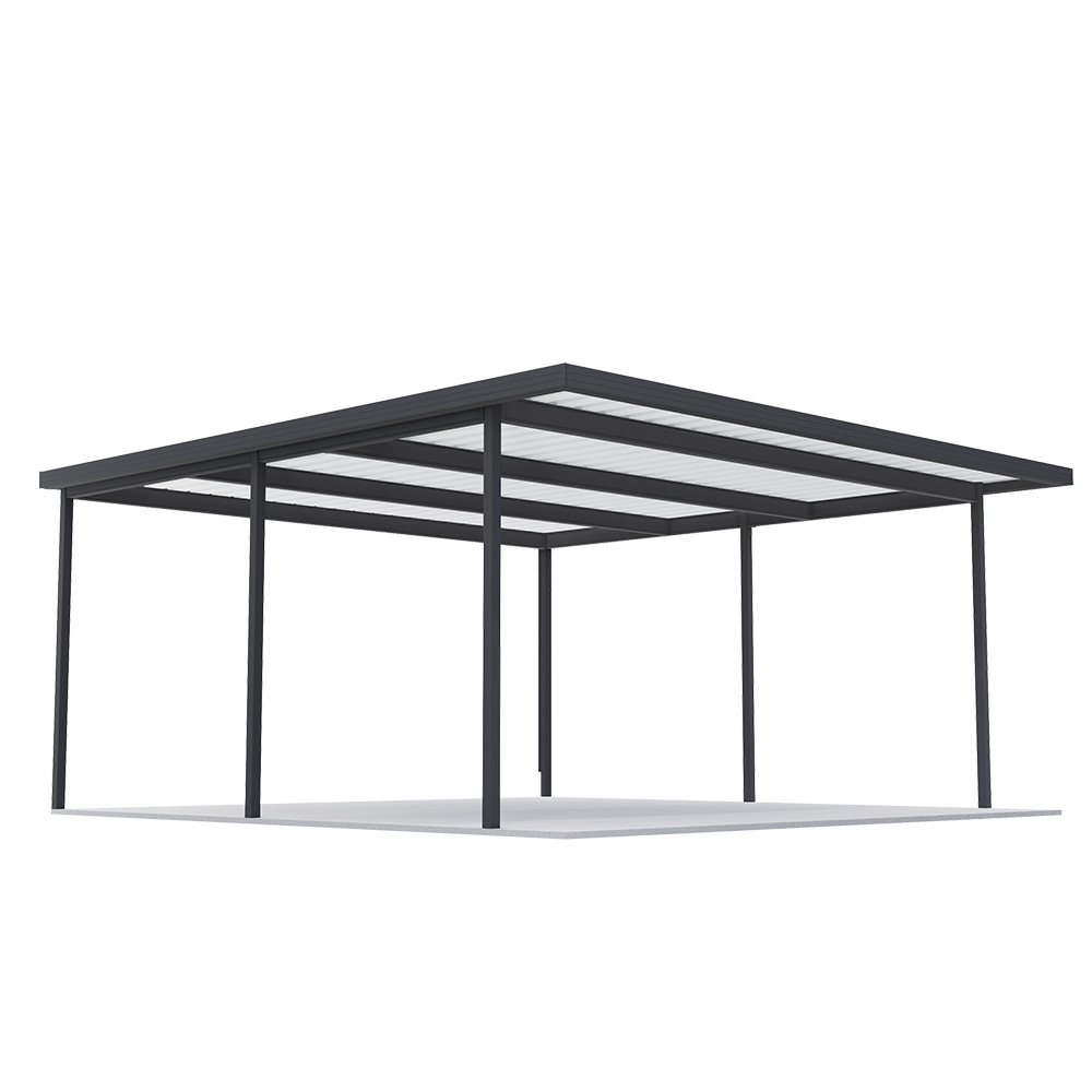Sanctuary® Patio Kit N3 T3F 5.3 x 5.5m Gun Metal Grey / Off White