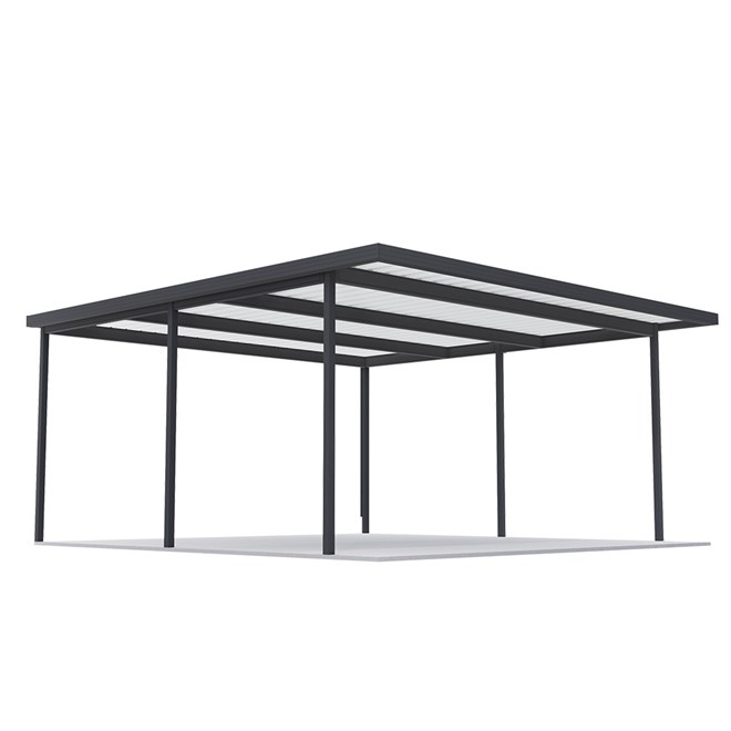 Sanctuary® Patio Kit N3 T3F 5.3 x 5.5m Gun Metal Grey / Off White