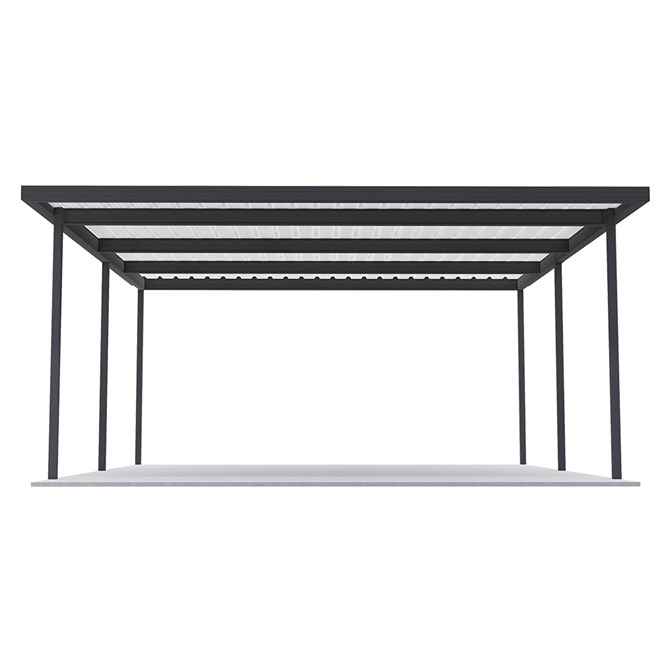 Sanctuary® Patio Kit N3 T3F 5.3 x 5.5m Gun Metal Grey / Off White