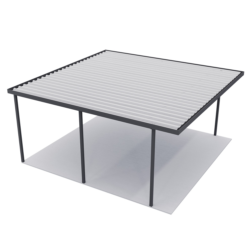 Sanctuary® Patio Kit N3 T3F 5.3 x 5.5m Gun Metal Grey / Off White