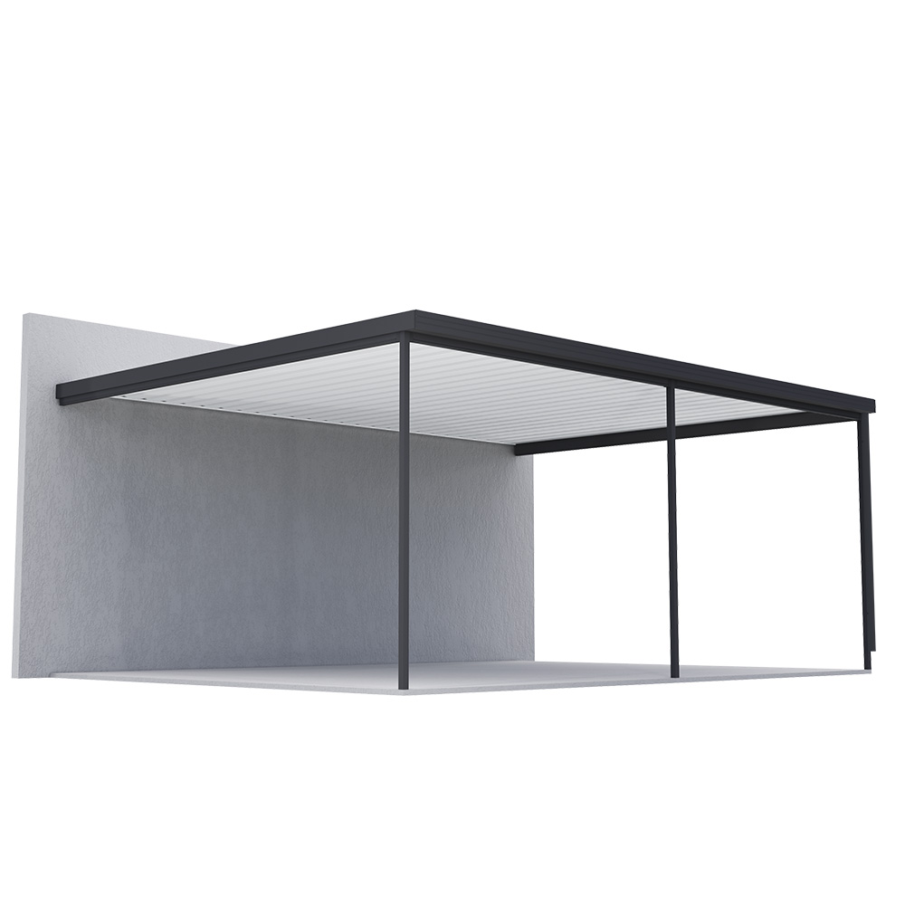 Sanctuary® Patio Kit N3 T4A 4.5 x 5.95m Gun Metal Grey / Off White