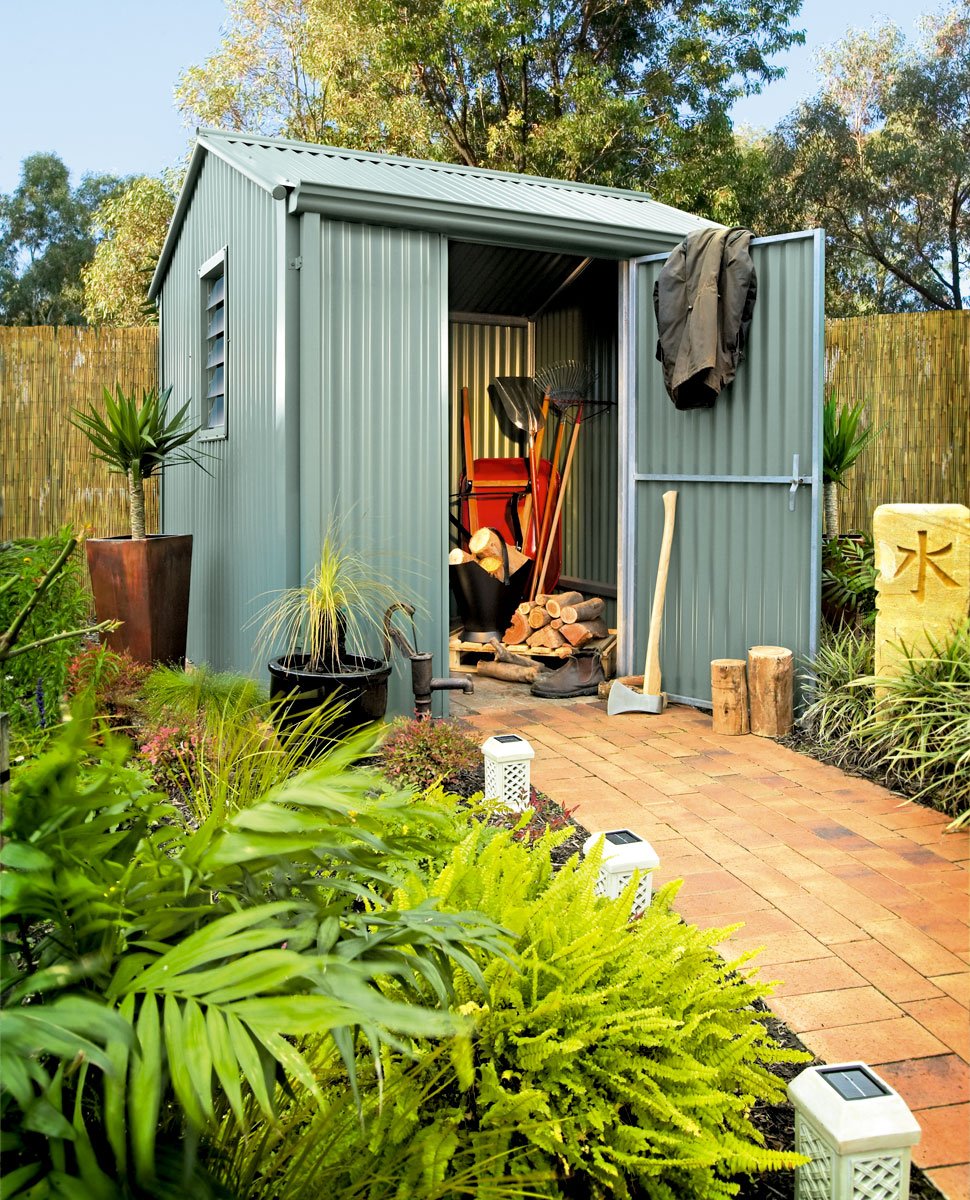 Handi-Heritage Shed H4 3.96X2.52 Roof:Slate Grey Wall:Rivergum