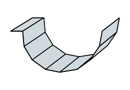 Flashings Roof Flashing Standard Drawing Segmented Trough Gutter with Outfold