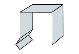 Flashings Roof Flashing Tapered Drawing Parapet Cap with ´V´ One Side