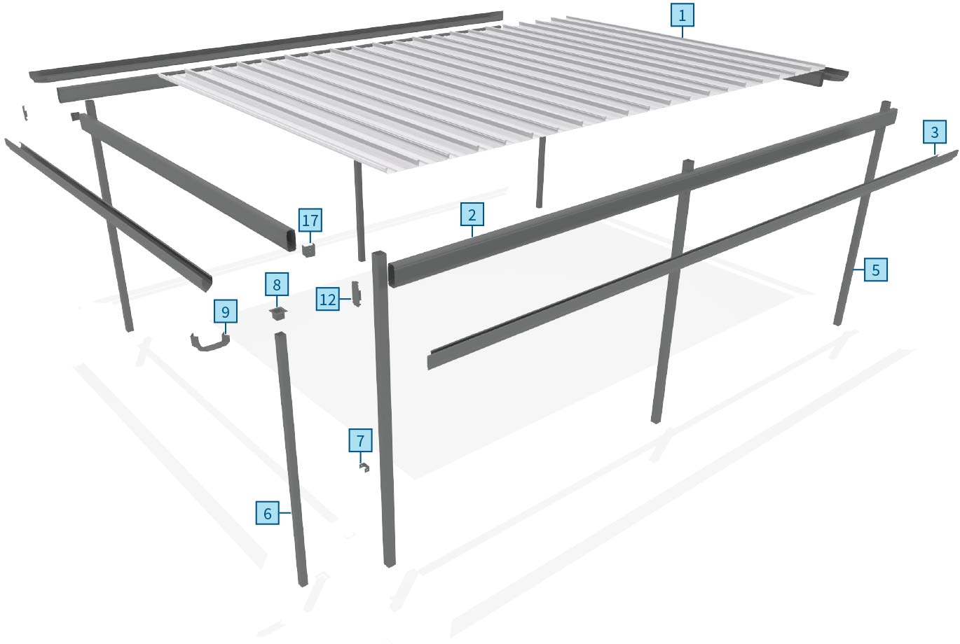 Patios Verandah Carport Outback Flat Freestanding Connection