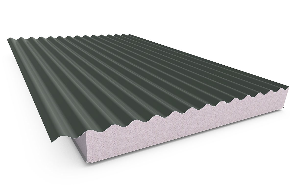 Cooldek CGI Topside / Smooth Underside Right Laying 100mm Thick 65mm Cutback Slate Grey Topside / Of
