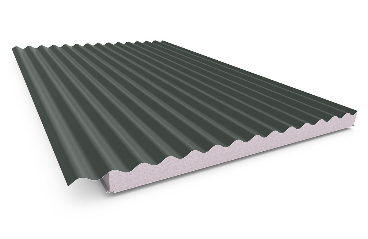 Cooldek CGI Topside / Smooth Underside Right Laying 50mm Thick 65mm Cutback Slate Grey Topside / Off
