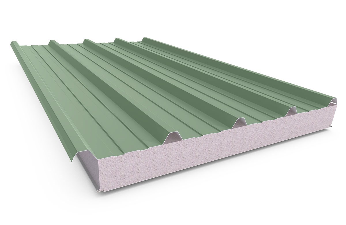 Cooldek Classic Topside / Smooth Underside Left Laying 100mm Thick 65mm Cutback Mist Green Topside /