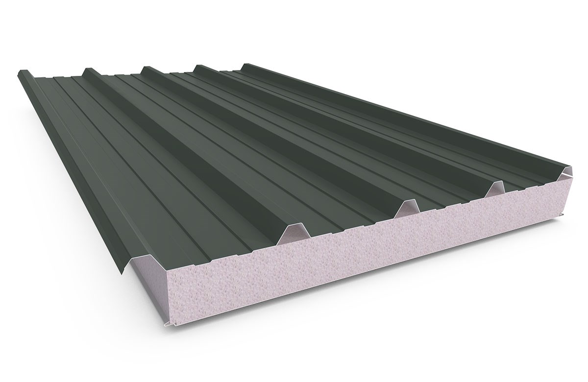 Cooldek Classic Topside / Smooth Underside Left Laying 100mm Thick 65mm Cutback Slate Grey Topside /