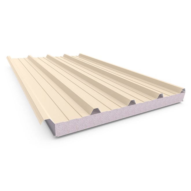 Cooldek Classic Topside / Smooth Underside Left Laying 75mm Thick 65mm Cutback Smooth Cream Topside 