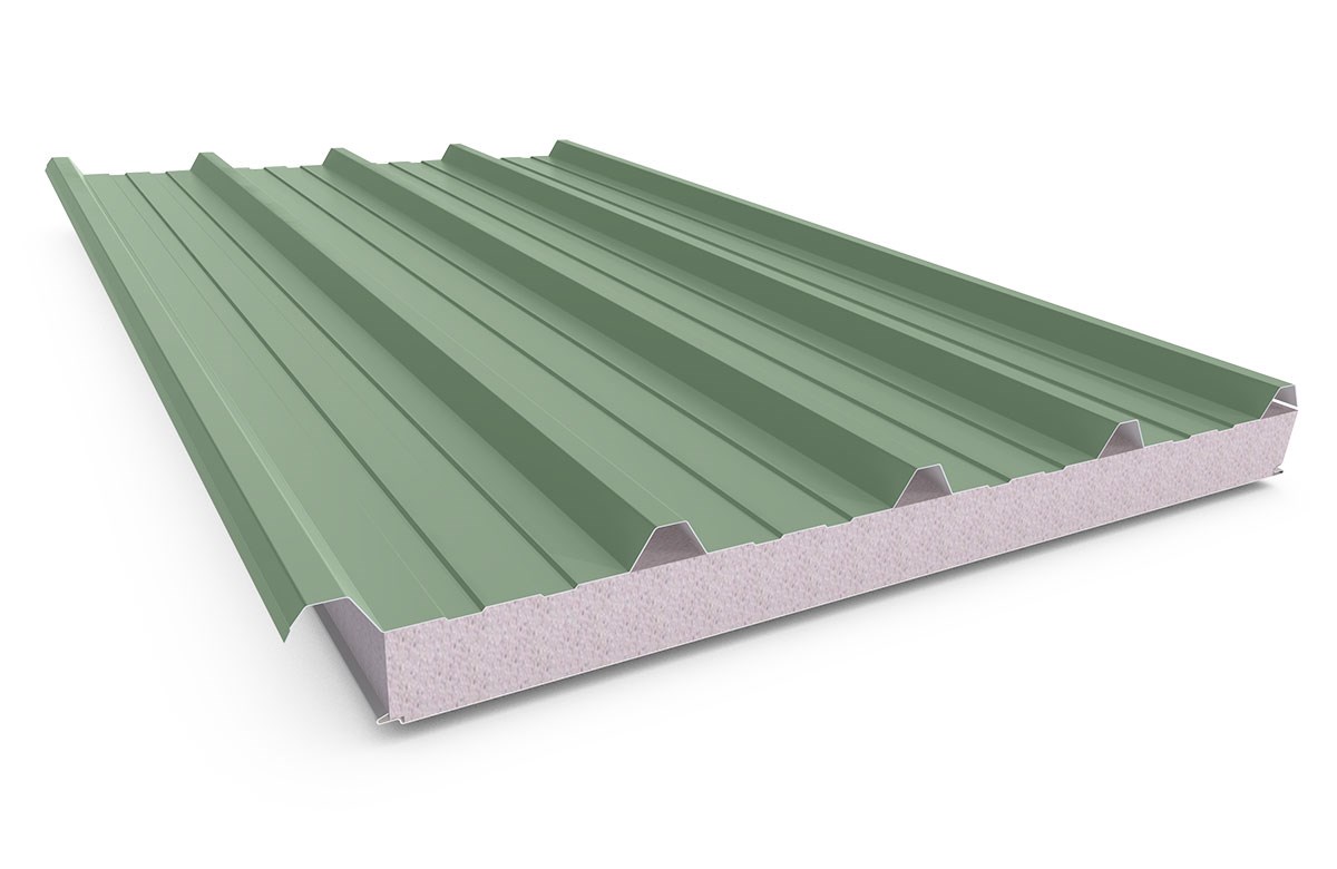Cooldek Classic Topside / Smooth Underside Right Laying 75mm Thick 65mm Cutback Mist Green Topside /