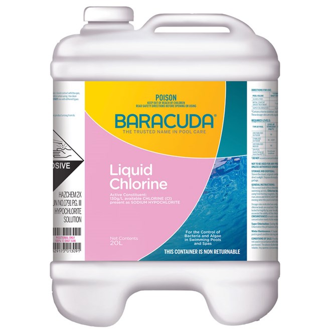 Baracuda 20L Liquid Pool Chlorine