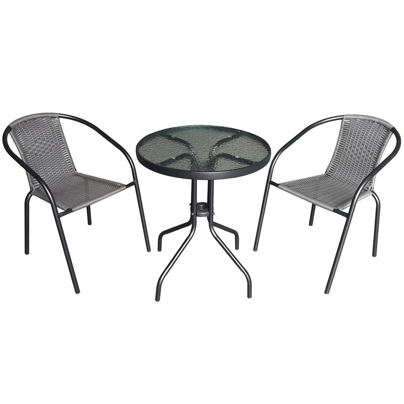 Three piece outdoor shop bistro set