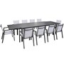 Madrid 11 Piece Dining Setting With Sling Chairs And Expanding Slat Table