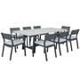 Madrid 9 Piece Cement Table Dining Setting