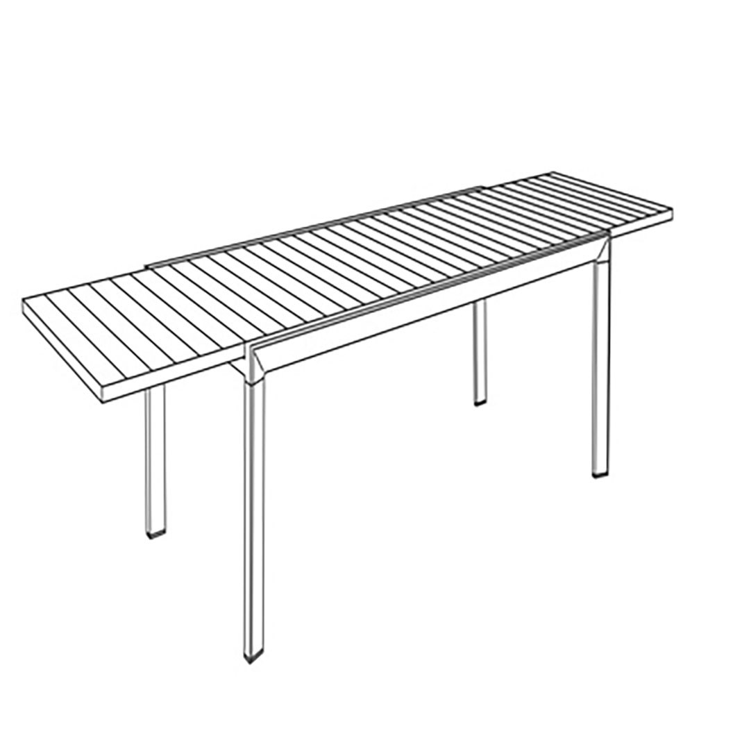 Madrid Aluminium Expanding Slat Table 340 x 100cm