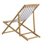 Grey & White Striped Deck Chair