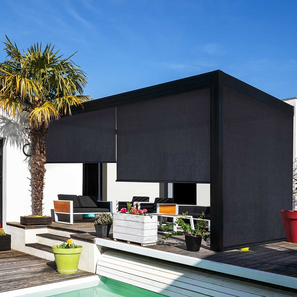 Coolaroo Outdoor Blind Crank Handle Graphite 1.5m x 2.4m