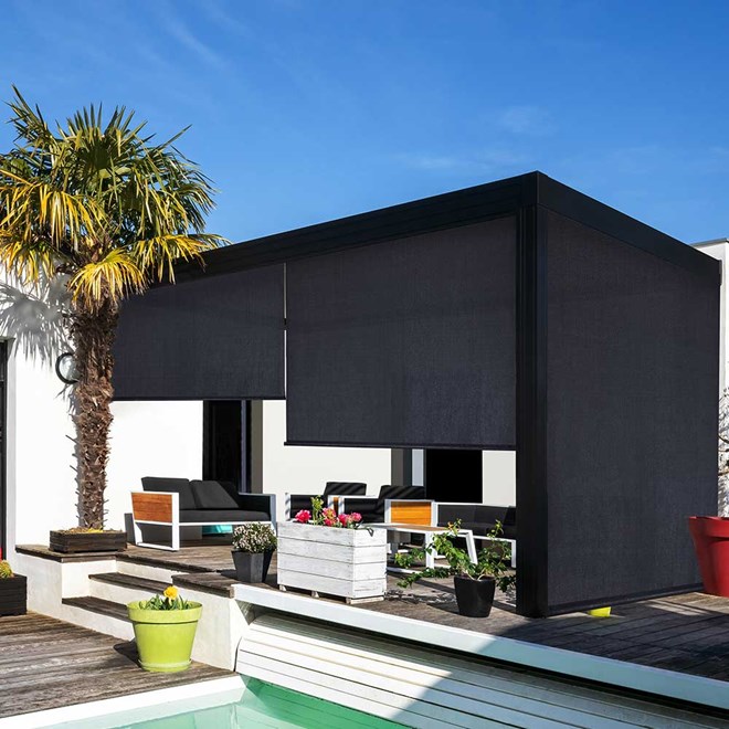 Coolaroo Outdoor Blind Crank Handle Graphite 1.8m x 2.4m