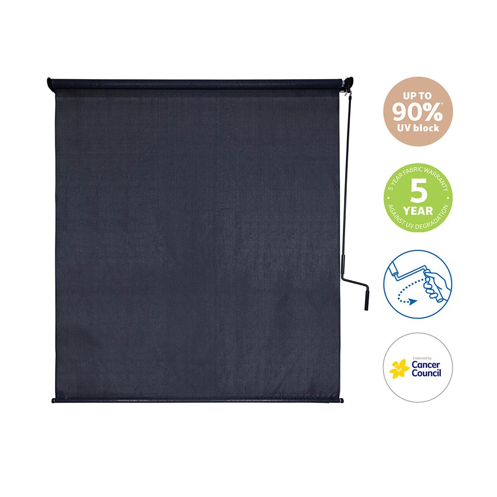 Coolaroo Outdoor Blind Crank Handle Graphite 2.1m x 2.4m