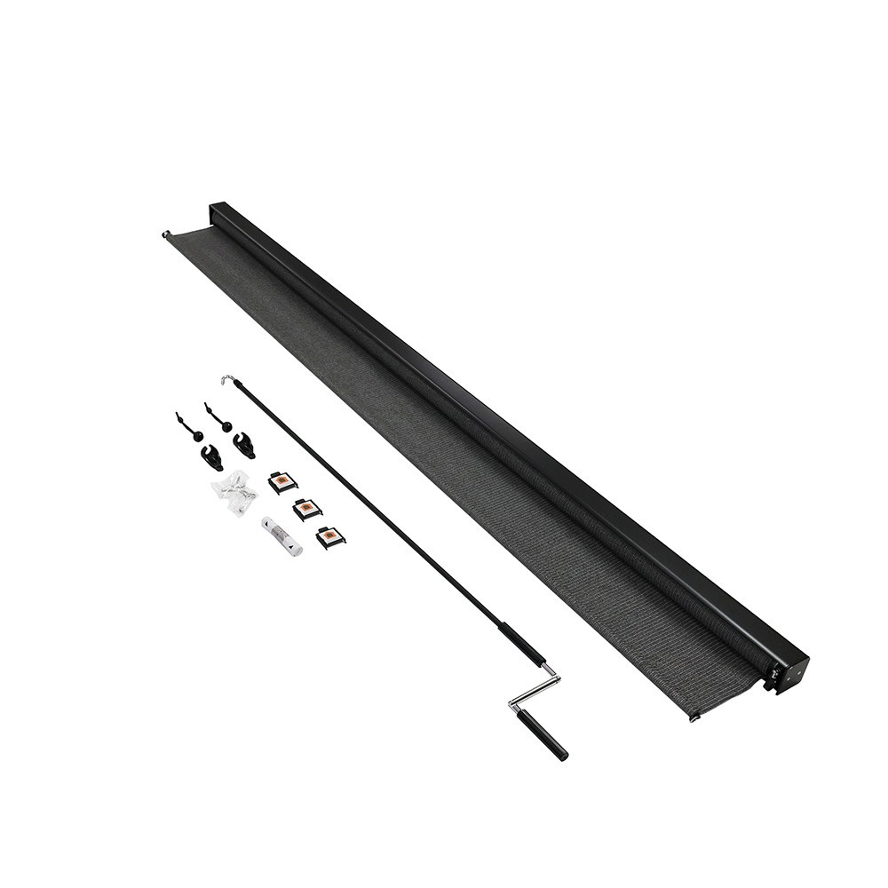 Coolaroo Premium Outdoor Blind with Pelmet Charcoal 1.5 x 2.4m