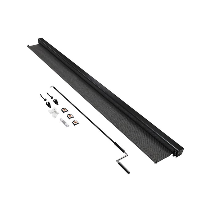 Coolaroo Premium Outdoor Blind with Pelmet Charcoal 1.8 x 2.4m