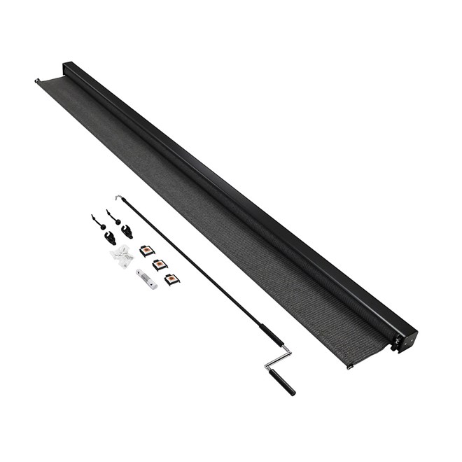 Coolaroo Premium Outdoor Blind with Pelmet Charcoal 2.1 x 2.4m