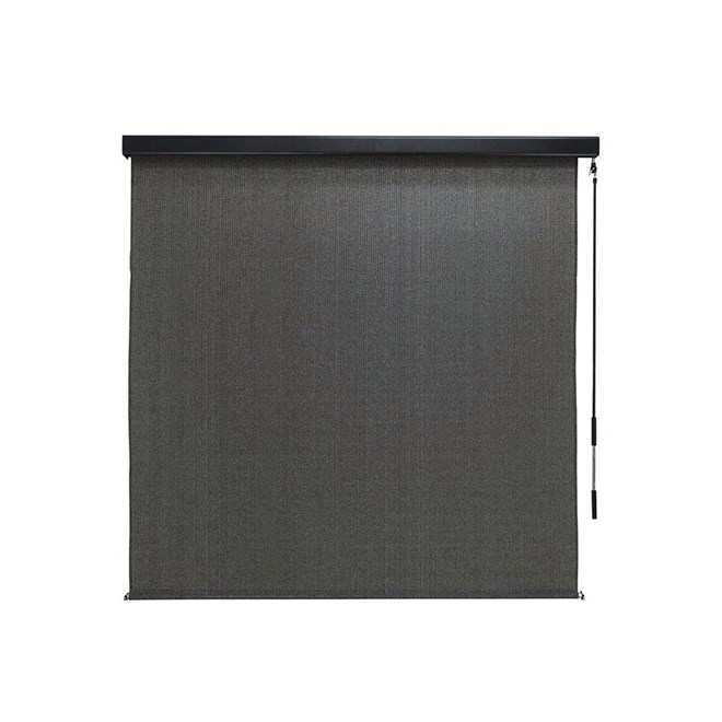 Coolaroo Premium Outdoor Blind with Pelmet Charcoal 2.4 x 2.4m