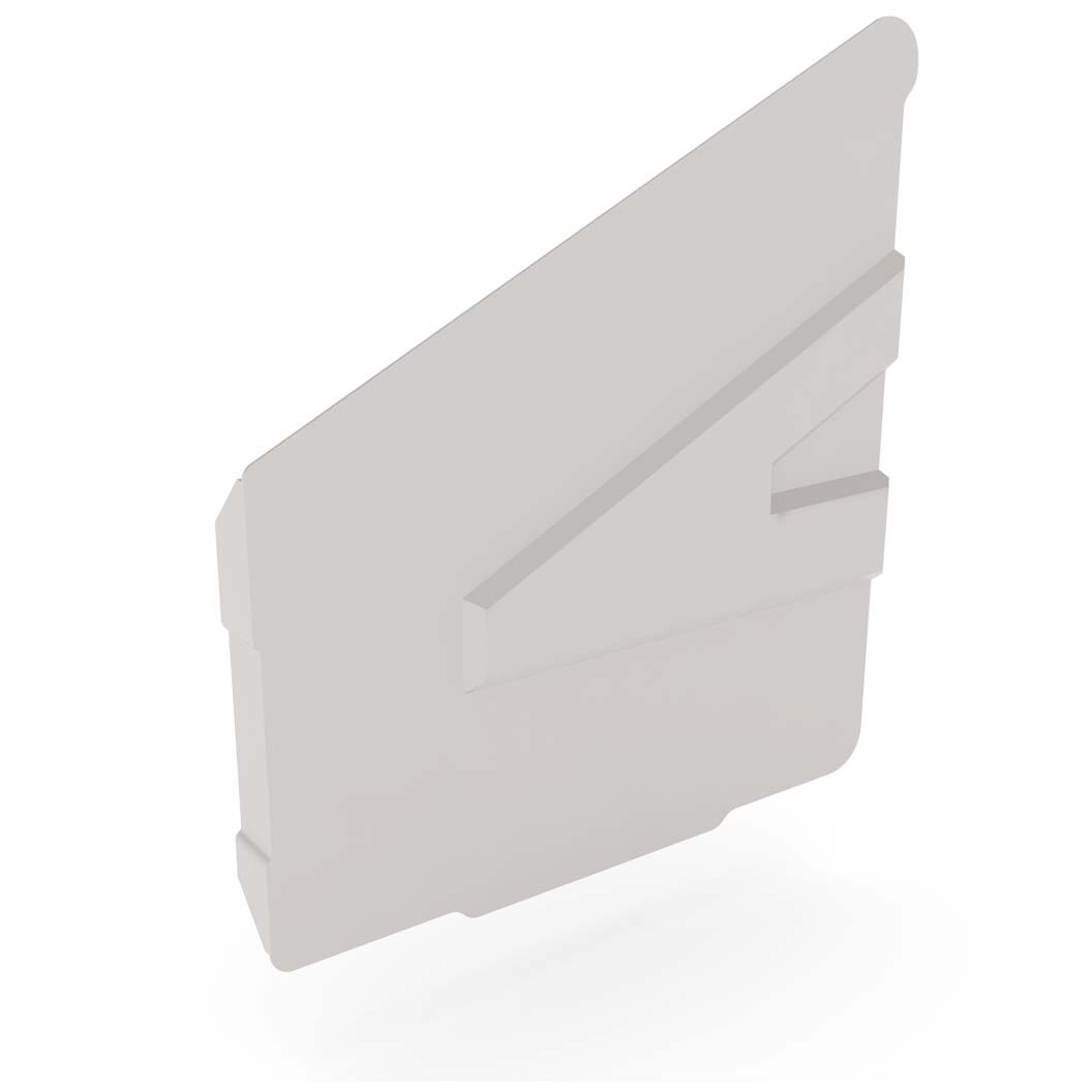C-Square Gutter Stop End Left Hand Gull Grey