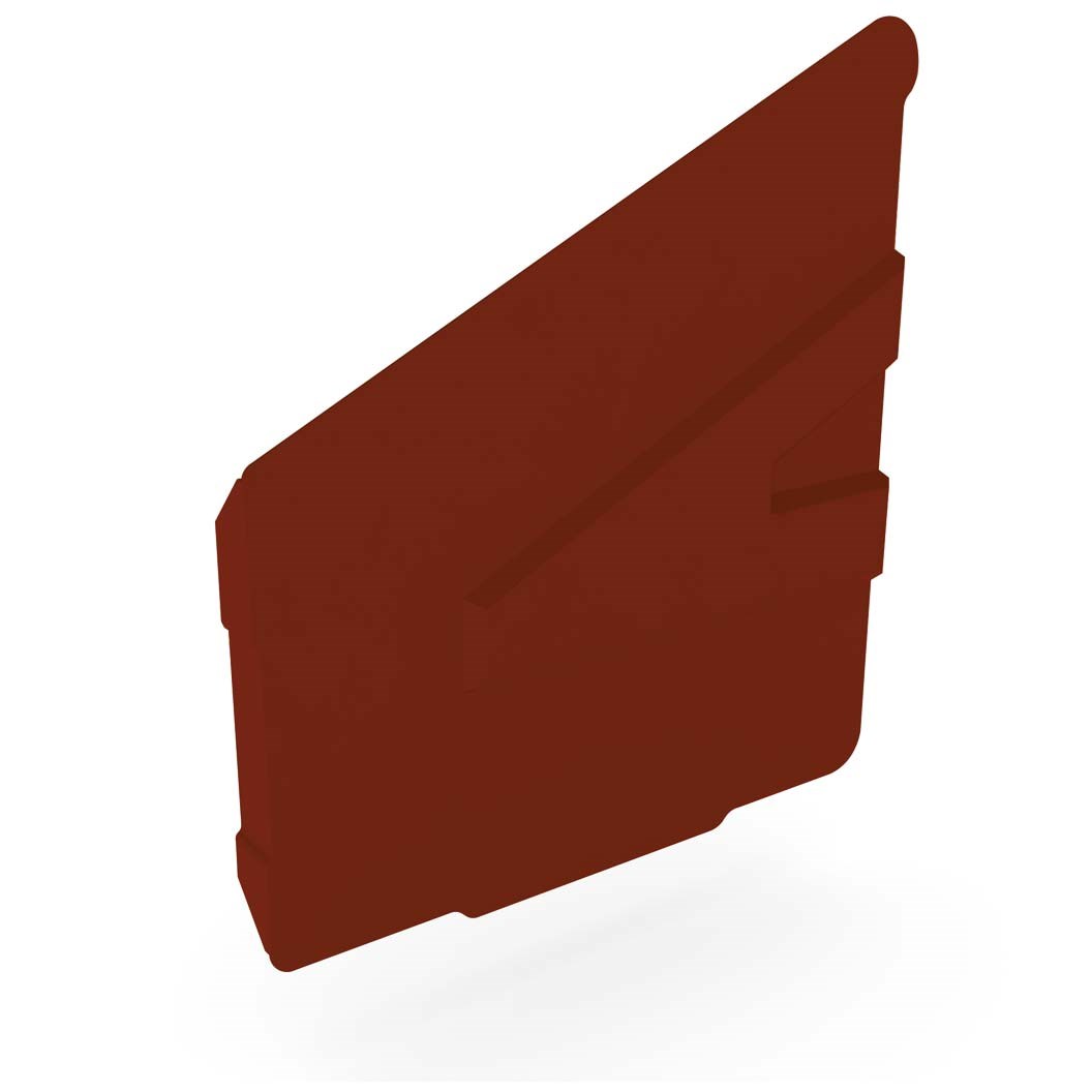 C-Square Gutter Stop End Left Hand Heritage Red