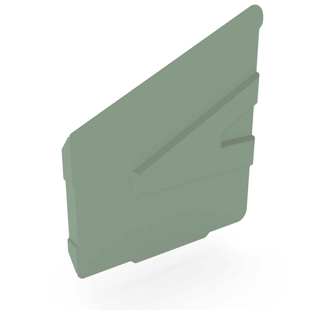 C-Square Gutter Stop End Left Hand Mist Green