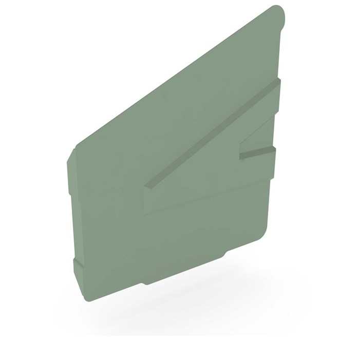 C-Square Gutter Stop End Left Hand Mist Green