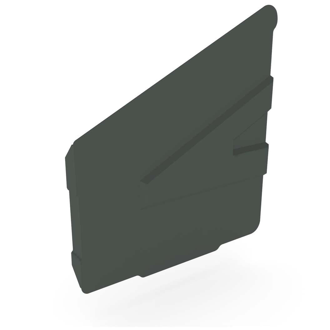 C-Square Gutter Stop End Left Hand Slate Grey