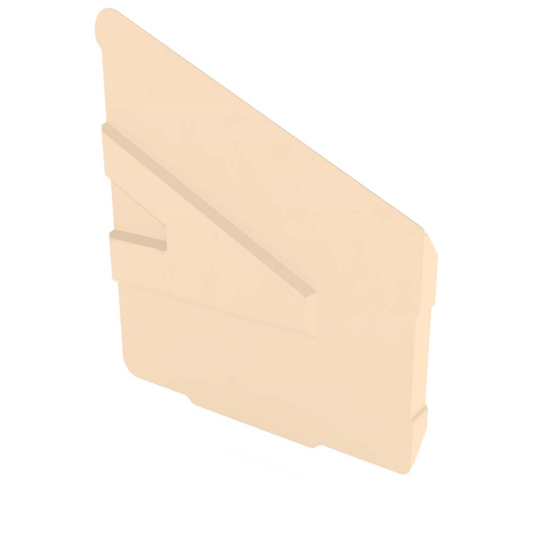 C-Square Gutter Stop End Right Hand Smooth Cream