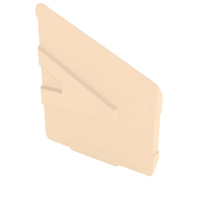 C-Square Gutter Stop End Right Hand Smooth Cream