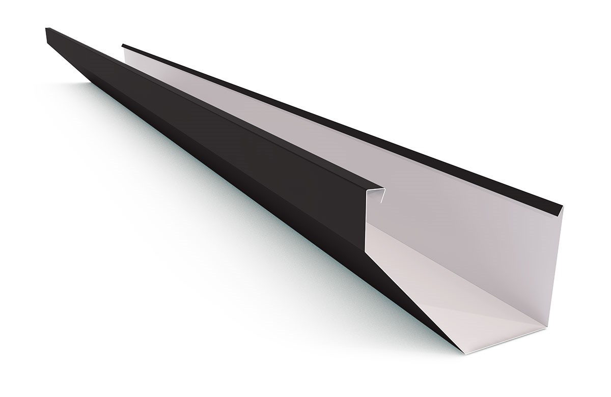 Edge Gutter 160mm Width Colour Ebony