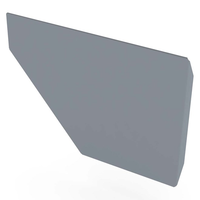 Edge Gutter 200 Stop End Right Hand Armour Grey